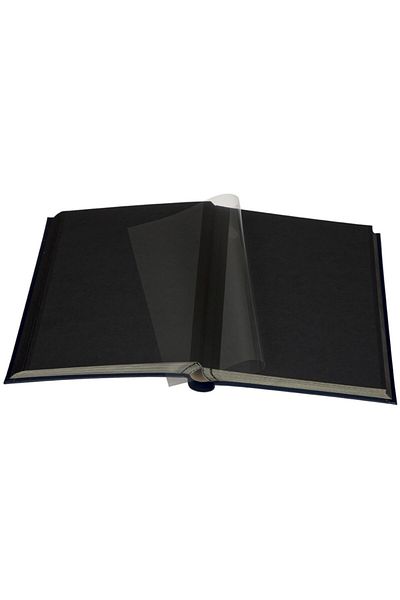 Leuchtturm Acid Free Luxury Photo Album, Plain and Black Background (LSP4/32-1/350), Black Cover