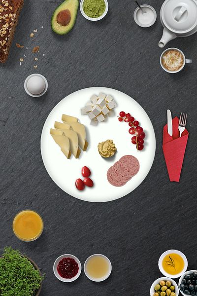 Decorita Set of 2| Glass Plate - Breakfast Plate - Cake Plate| Solid Color - White| Diameter32cm