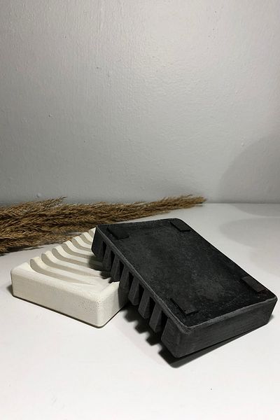 RocArt Home Δοχείο σαπουνιού Wavy Concrete (ανθρακί)