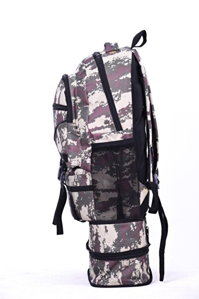 BAGWELL Camouflage Double Bellows 75 Lt-65 Lt and 50 Lt Mountaineer Bag Suitable for Travel and Daily Use