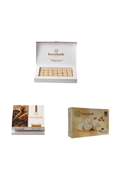 KEÇECİZADE Edirne Paketi ( Badem Ezmesi 415 gr + Kavala Kurabiyesi 445 gr +deva-i Misk 250gr)