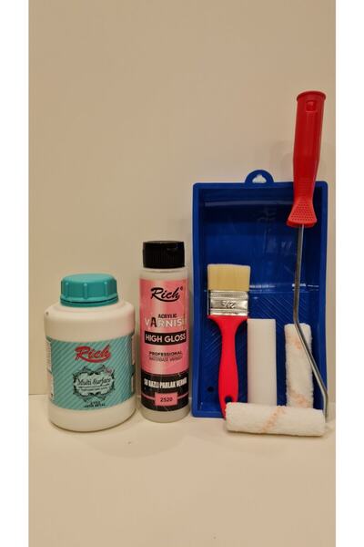 Rich Multi Surface 1250 Cc ( 1750 Gr ) Antik Beyaz Dolap Boyama Seti ( Rulo T...