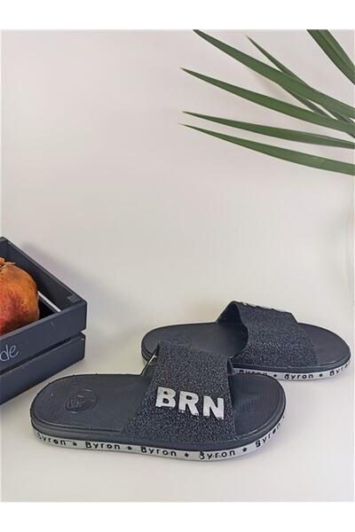 BRN Papuci de zi cu zi pentru grădină și plajă, unisex, negri