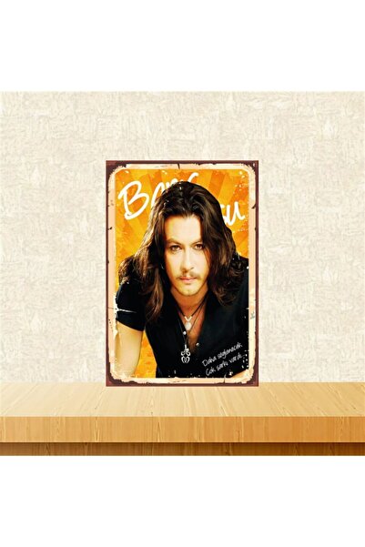 TAKIFİX Barış Akarsu Söylenecek Çok Şarkı Vardı 20-30 Cm Retro Ahşap Tablo Tkfx5872