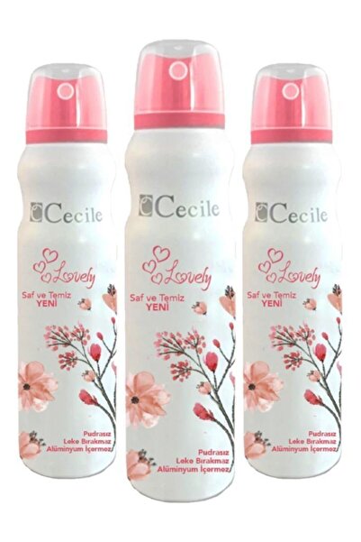 Cecile Lovely Deodorant 150ml X3