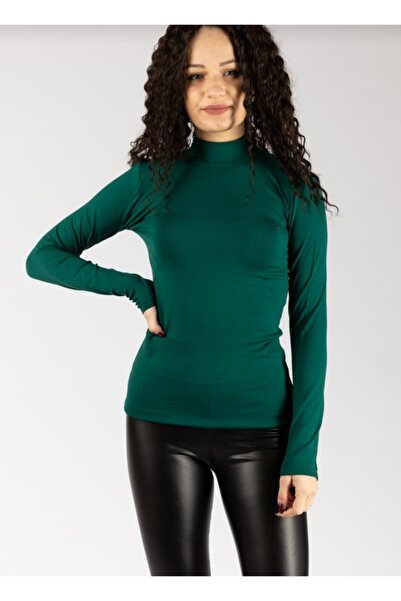 MaviMoure Khaki Women's Body - Half-Neck, Combed Cotton Fabric