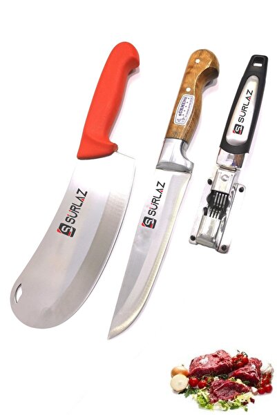 SürLaz Satır Zırh 2'li Bıçak Seti Pide Kesici Soğan Satırı