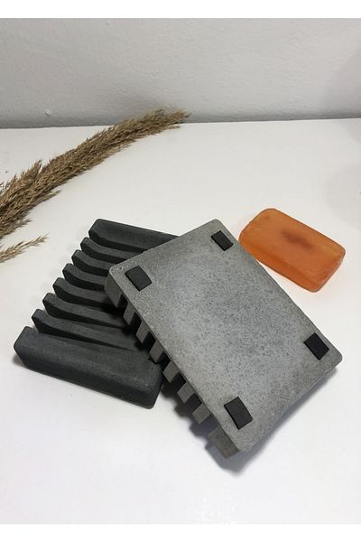 RocArt Home Δοχείο σαπουνιού Wavy Concrete (γκρι)