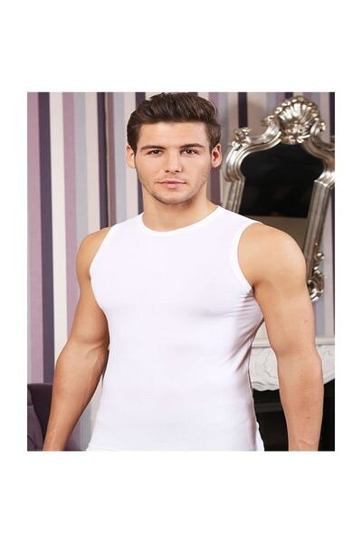 Berrak Erkek Beyaz 3'lü Paket Sıfır Kol Fanila ELF568BER1012B133