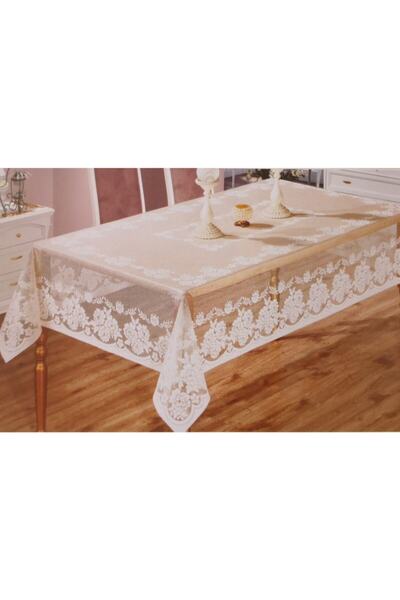 WENESSİ مفرش طاولة محبوك روز بانش 160×220 (كريمي)