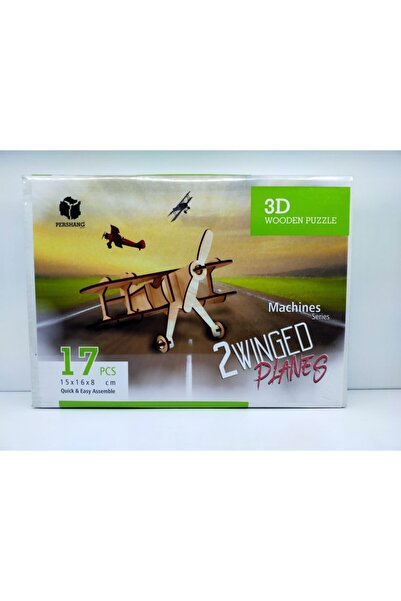 CA Games Pershang 2 Kanatlı Uçak 17 Parça 3d Ahşap Puzzle