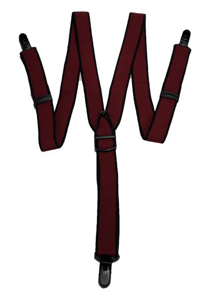 Kemer Dünyası Αντιαλλεργικός κρεμάστρα παντελονιού Unisex μπορντό με πλαστικό κλιπ που πλένεται