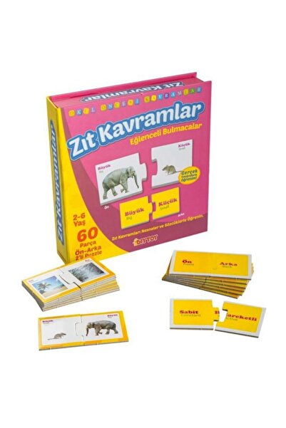 Diytoy Eğlenceli Bulmaca Zıt Kavramlar Puzzle Eşleştirme Eğitici Oyuncak