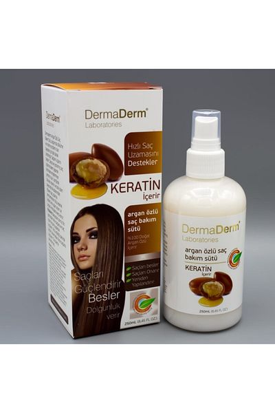DermaDerm 250 ml Argan Oil Extract Hair Care Milk