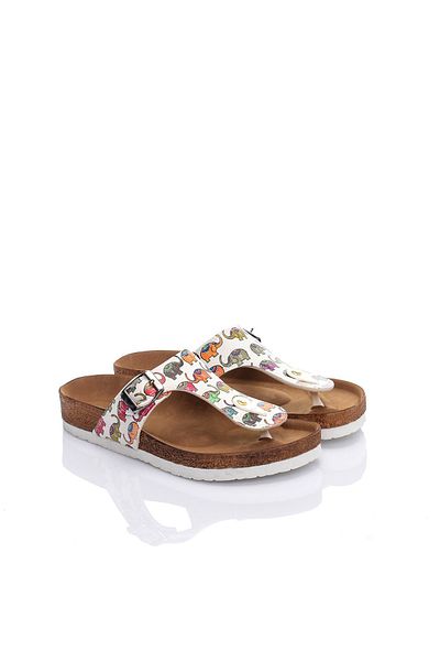 Streetfly Papuci unisex pentru copii cu model bej