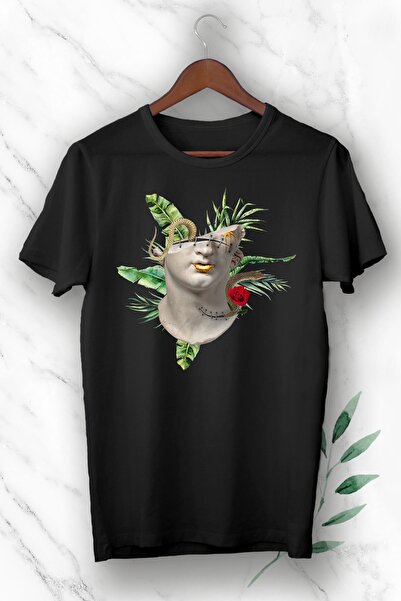 perseusshopping Μαύρο μπλουζάκι Unisex - Μυθολογία Γλυπτό Εκτύπωση