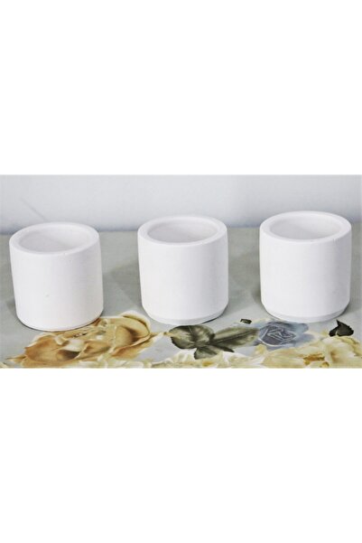 Reynes Beton Saksı 3 Lü Set Sukulent Beton Kaktus Saksısı Betondan Saksi %100...