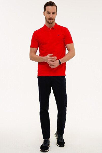 Pierre Cardin Erkek Nar Çiçeği Slim Fit Polo Yaka T-Shirt