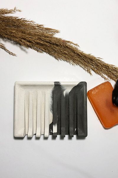 RocArt Home Вълнообразна бетонна сапунерка