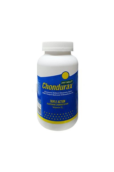 Chondurax GlucosAmine Triple Action - VitAmin D3 200 TAblets, Effective for Joint Muscle PAin