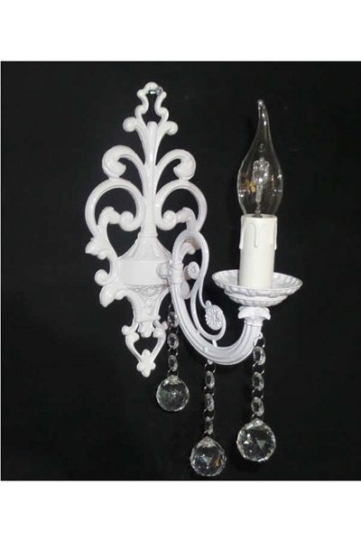 TEKAY AYDINLATMA White Cast Sconce with Stones