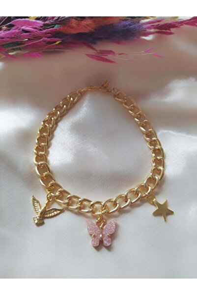 Asia by Leuvoié Pembe Charm Bileklik