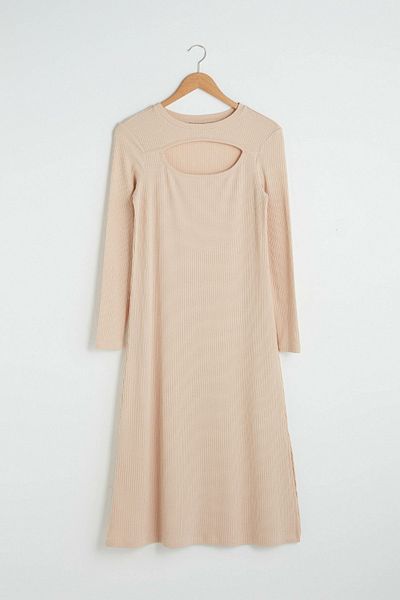 LC Waikiki Γυναικείο Μπεζ Φόρεμα XSIDE Collection
