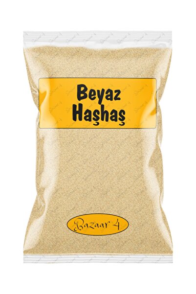 BAZAAR 4 Beyaz Haşhaş White Poppy Seeds 1. Kalite Yeni Mahsul 375 Gr