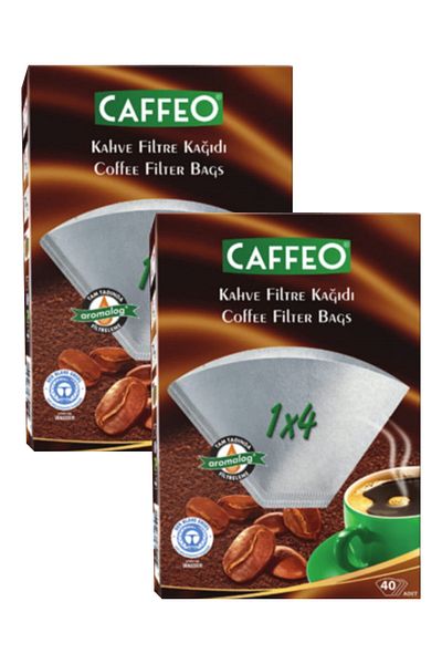 Caffeo 40 Pack Coffee Filter Paper - 1x4, Size 4, x 2 Pieces