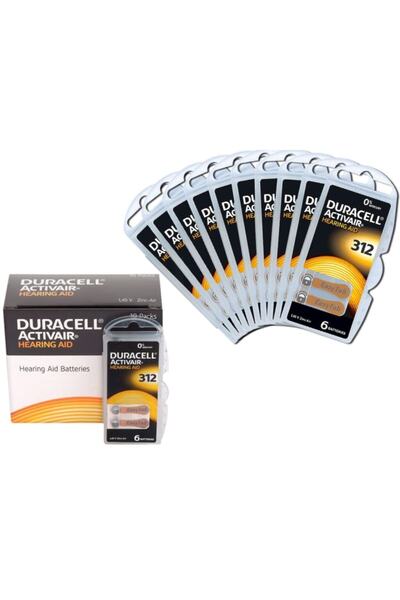 Duracell Activair 312 Numara Işitme Cihaz Pili 6x10 (60 Adet)
