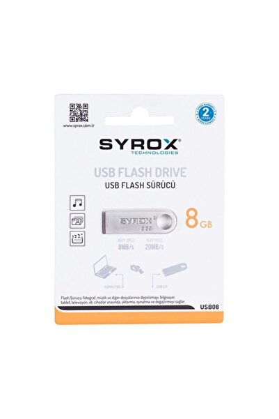 Genel Markalar 8 Gb Metal Usb Bellek Syrox Um8