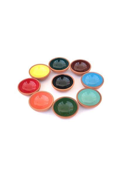 Güray seramik Rengarenk Kase Takımı 8cm 9lu