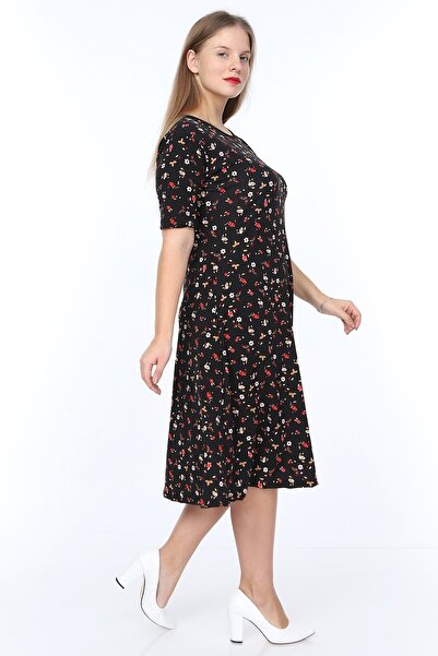 BEĞENDİM Φόρεμα κρεπ με λουλούδια