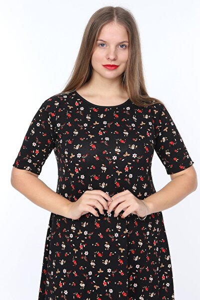 BEĞENDİM Φόρεμα κρεπ με λουλούδια