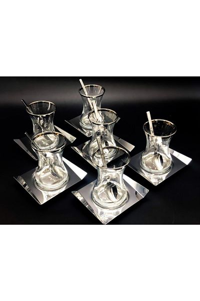 ÖzSa Home Islamoğlu Avons Plain 18 Piece Tea Set