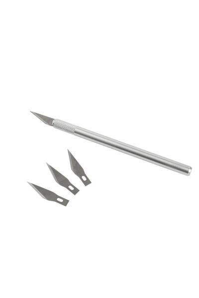 KRAF Kretuar Bıçağı Metal Saplı 3 Yedek Uç 8681223236258
