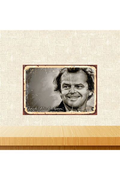 TAKIFİX Jack Nicholson Ρετρό Ξύλινο Πίνακα Tkfx5433