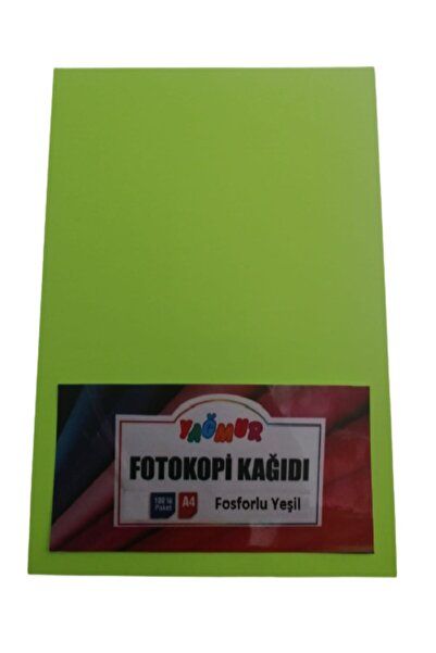 Yağmur Phosphorescent Green A4 Copy Paper 100 Pack