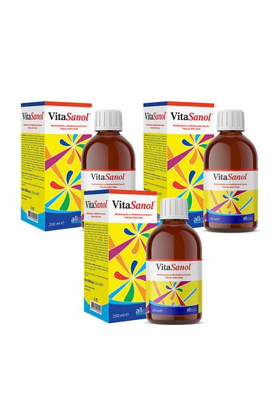Allergo Vitasanol Multivitamin Syrup 250 ml X 3 Pieces