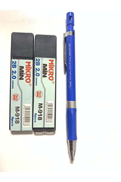 Mikro Masis 2.0 Mm Auto Pencil (1 Adet-mavi) & Min 2b 2.0 Mm Uç (2 Adet)