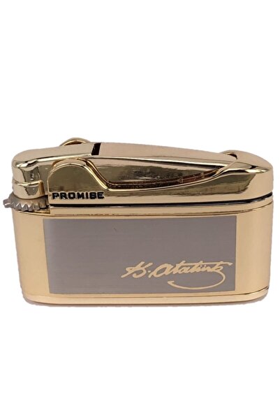 Genel Markalar Atatürk imzalı İbelo Tarz Gazlı Çakmak Altın Renk