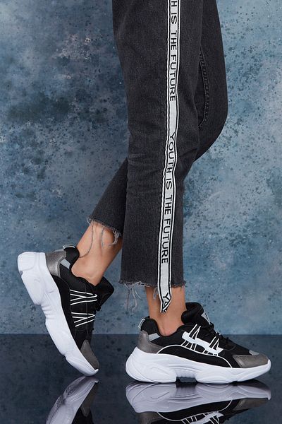 DARK SEER Schwarz-weißer Damen-Sneaker
