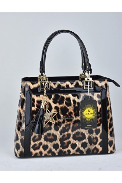 LivKors حقيبة كتف نسائية بنقشة الفهد