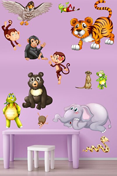Echo Home Cute Animals Kids Room Wall Sticker Set Stck06