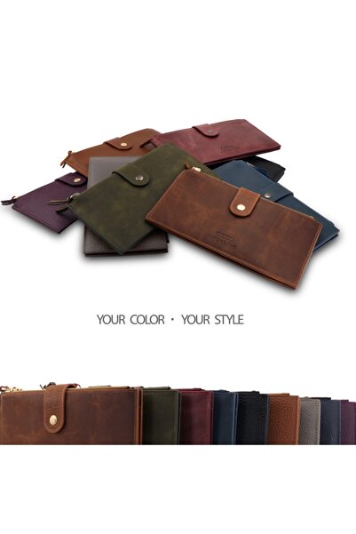 OttoAngelino Taba Справжня шкіра 2-секційний двостворчатий гаманець OT347