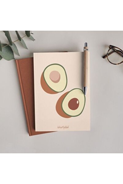 Bikutumutluluk Gift - Unlined Notebook Series - N002 Boho Avocado Notebook