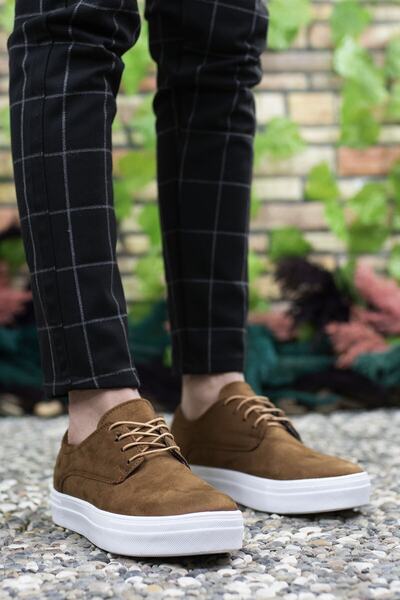 Riccon Pánské hnědé semišové tenisky0012365