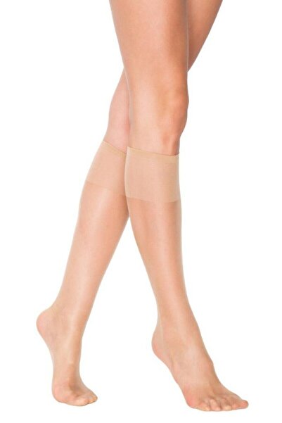 Müjde Women's Nude Colored Thin Knee High Socks from 20 (12pcs)