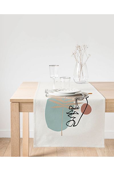 Realhomes Boho House Special Design Διακοσμητικό Suede Runner