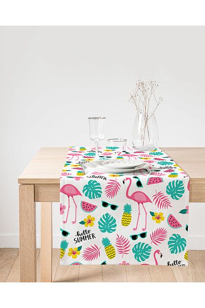 Realhomes Hello Summer Special Design Digital Printed Suede Runner